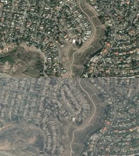 Foto Satelit Sebelum dan Sesudah Kebakaran LA