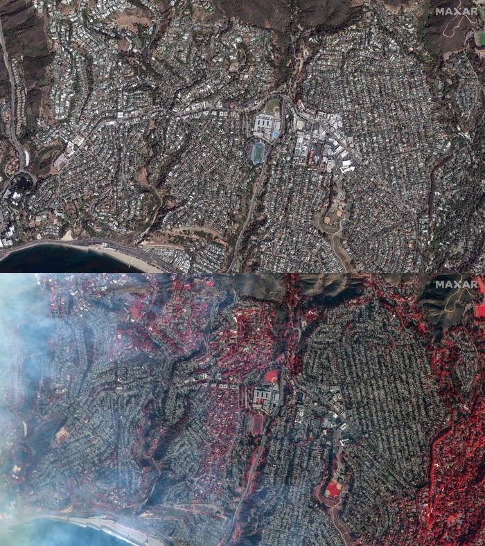 Foto Satelit Sebelum dan Sesudah Kebakaran LA