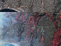 Mengerikan! Foto Satelit Sebelum dan Sesudah Kebakaran di Los Angeles