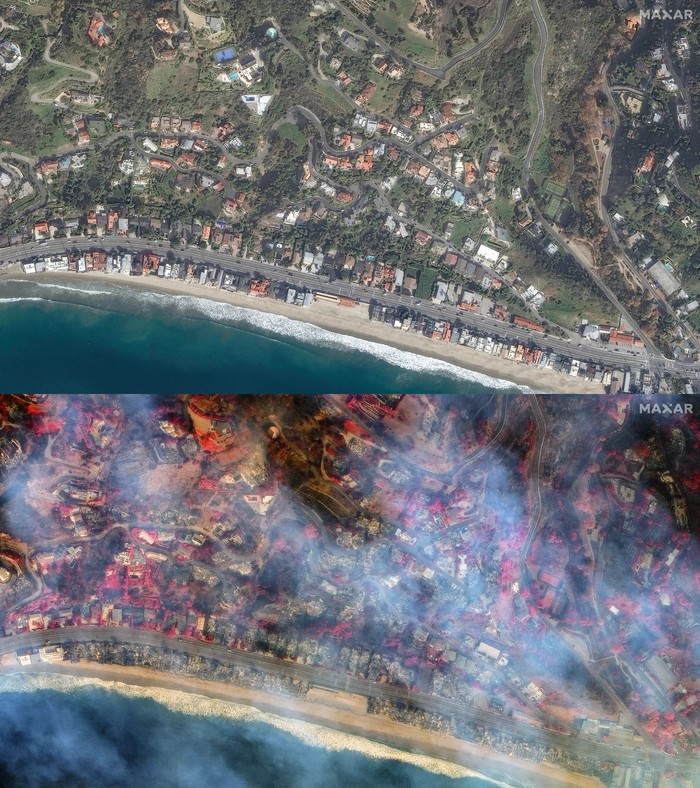 Foto Satelit Sebelum dan Sesudah Kebakaran LA