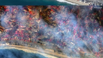 Penampakan Foto Satelit Kota Los Angeles Sebelum dan Sesudah Kebakaran