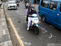 Ini TKP Pemotor Tewas Terlindas Bus di Ciputat