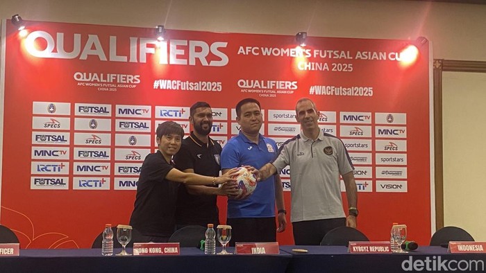 Jumpa pers Kualifikasi Piala Asia Futsal Putri 2025 di Depok, Sleman, Selasa (14/1/2025).