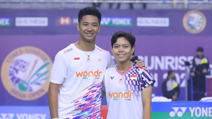 Dejan Ferdinansyah/Siti Fadia Silva Ramadhanti usai debut sebagai pasangan ganda campuran di turnamen BWF.