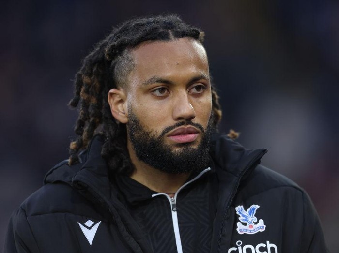 LONDON, ENGLAND - APRIL 24: Crystal Palaces Jaïro Riedewald during the Premier League match between Crystal Palace and Newcastle United at Selhurst Park on April 24, 2024 in London, England.(Photo by Rob Newell - CameraSport via Getty Images)