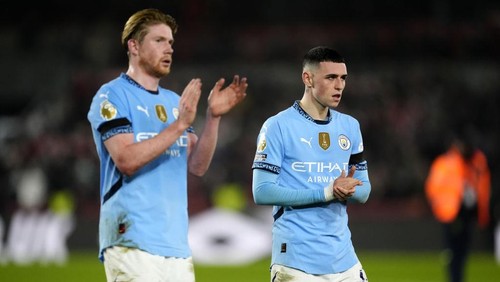 Manchester Citys Phil Foden after the Premier League match at the Gtech Community Stadium, London. Picture date: Tuesday January 14, 2025. (Photo by Nick Potts/PA Images via Getty Images)