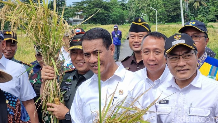 Menteri Pertanian (Mentan) Amran Sulaiman di Triharjo, Pandak, Bantul, Rabu (15/1/2025).
