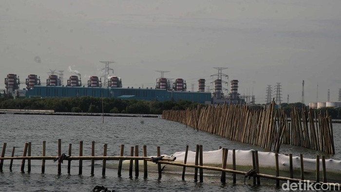 Pagar bambu di pesisir laut Desa Segarajaya, Kecamatan Tarumajaya, Kabupaten Bekasi, merupakan proyek pemerintah. Namun pagar itu menyulitkan nelayan melintas.