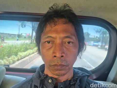 Tampang pembunuh Sandy Permana usai ditangkap di Karawang