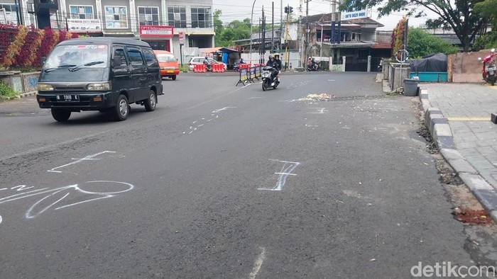 TKP kecelakaan di Kota Batu