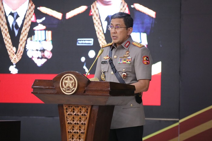 Wakapolri Komjen Ahmad Dofiri resmi membuka Pendidikan Sespimti Dikreg ke-34 dan Sespimmen Polri Dikreg ke-65 Tahun Anggaran 2025 di Lembang, Jawa Barat, Rabu (15/1/2025).