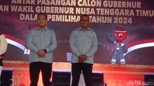 Gubernur-Wakil Gubernur NTT terpilih, Emanuel Melkiades Laka Lena dan Johanis Asadoma. (Foto: Simon Selly/detikBali)