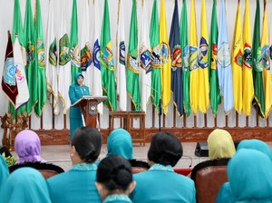 Istri Mendagri Lantik Andi Indriaty sebagai Pj Ketua TP PKK Sulsel