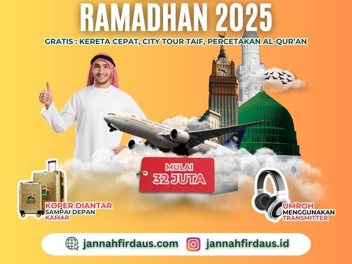 Biaya Umroh Ramadhan 2025 Termurah, Hanya Rp 32 Juta!