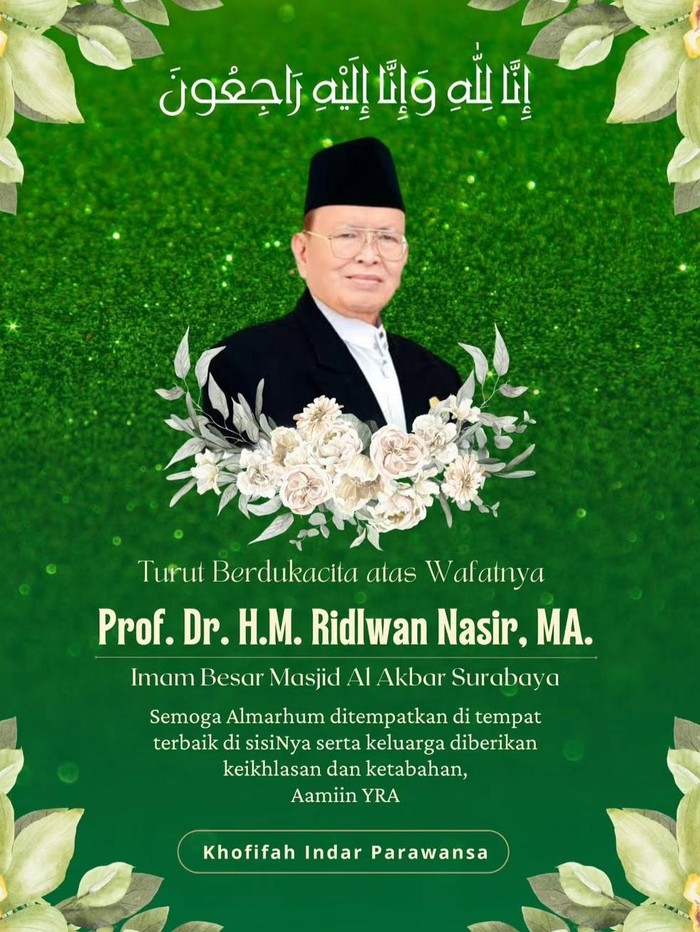 KH M Ridlwan Nasir  wafat
