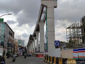 Melihat Progres Pembangunan LRT Jakarta Velodrome-Manggarai
