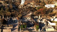 Malibu bak kota mati setelah dilalap amukan api kebakaran hutan di Los Angeles. (REUTERS/Matt Mills McKnight)  