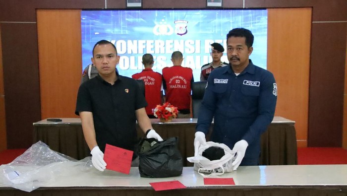Polres Malinau melaksanakan press release kasus persetubuhan anak di bawah umur.