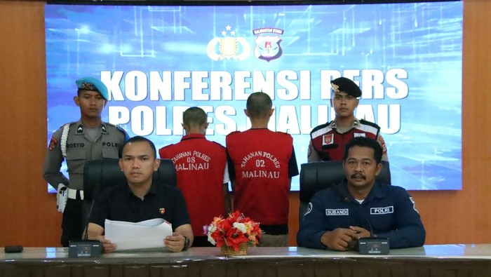 Polres Malinau melakukan konferensi pers pemerkosaan anak di bawah umur. Dokumen Istimewa