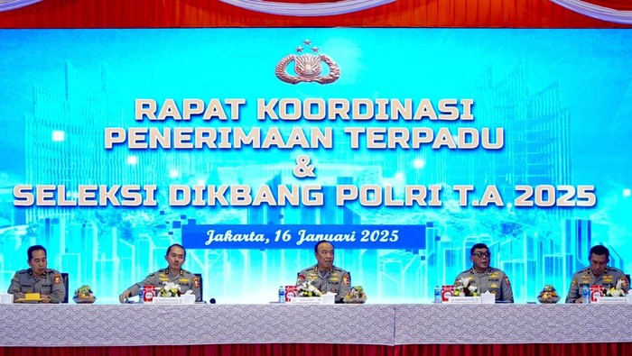 Rapat Koordinasi (Rakor) penerimaan terpadu dan seleksi pendidikan dan pengembangan (Dikbang) Polri tahun anggaran 2025