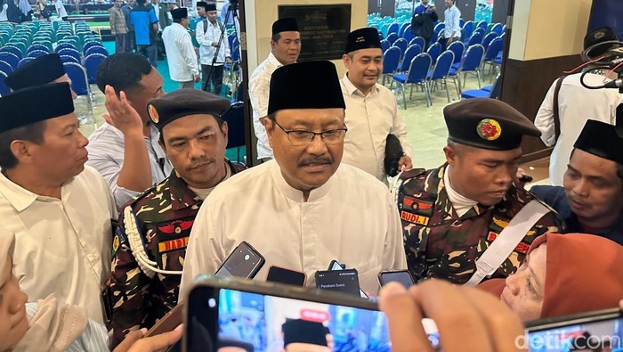 Sekjen PBNU Saifullah Yusuf saat menghadiri pra-Rakerwil PWNU Jatim.