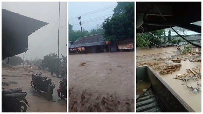 Hujan deras mengguyur Kota Bandar Lampung hingga menyebabkan banjir di banyak wilayah. Ratusan rumah warga terendam.