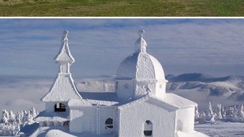 Salah satu rumah di kawasan pegunungan Radhost, Republik Ceko yang diselimuti salju tebal. (Foto: Boredpanda)