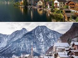 Cantiknya Potret Kota dan Desa Sebelum dan Setelah Hujan Salju