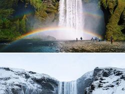 Cantiknya Potret Kota dan Desa Sebelum dan Setelah Hujan Salju