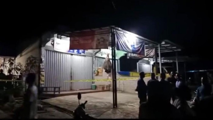 Foto: Lokasi perampokan bersenjata api (senpi) yang terjadi di agen perbankan di Dharmasraya (dok. Istimewa).