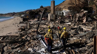 Jejak Kehancuran di Malibu California Akibat Kebakaran Hutan