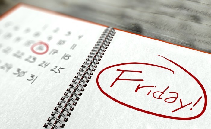 Friday important day calendar concept