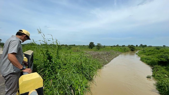 Lokasi rencana pembangunan kolam retensi di Gresik untuk mencegah banjir