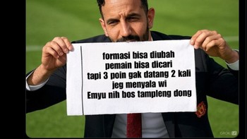Formasi bisa diubah, pemain bisa dicari, tapi 3 poin nggak datang dua kali... Foto: X.com