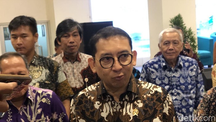 Menteri Fadli Zon di Phytagoras Hall Taman Pintar, Kota Jogja, Jumat (17/1/2025).