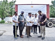 Momen UKP Bidang Ketahanan Pangan Mardiono Lepas Ekspor Produk Turunan CPO