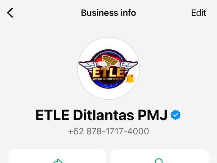 Nomor WhatsApp E-TLE Ditlantas PMJ