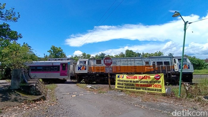 Perlintasan sebidang di Dusun Tapen, Argosari, Sedayu, Bantul. Foto diambil Jumat  (17/1/2025).