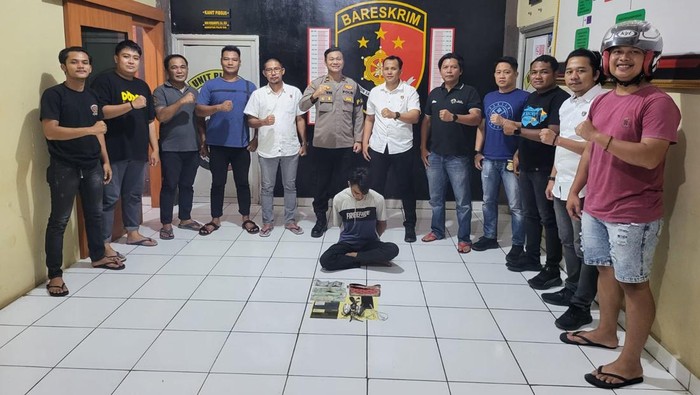 Tampang Marwansyah saat diamankan polisi