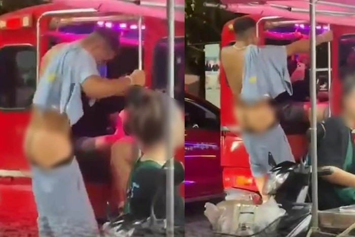Turis pamer pantat di Thailand