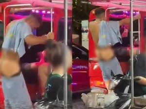Hadeh... Kelakuan Turis di Thailand, Naik Angkot Pamer Pantat