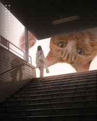 Bagaimana jadinya kalau kucing punya tubuh yang lebih besar dari manusia. Nah kurang lebih gambarannya seperti karya seniman digital dari Taiwan, xiang_0718.