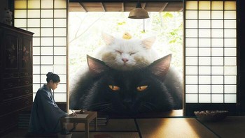 Pasti kucingnya lagi nunggu makan nih. Foto: (xiang_0718).