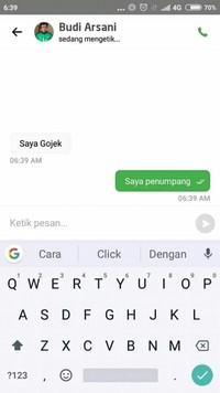 Chat Kocak Ojol
