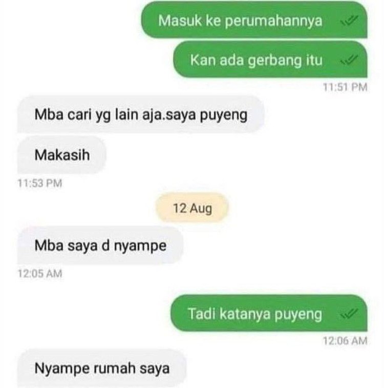 Chat Kocak Ojol