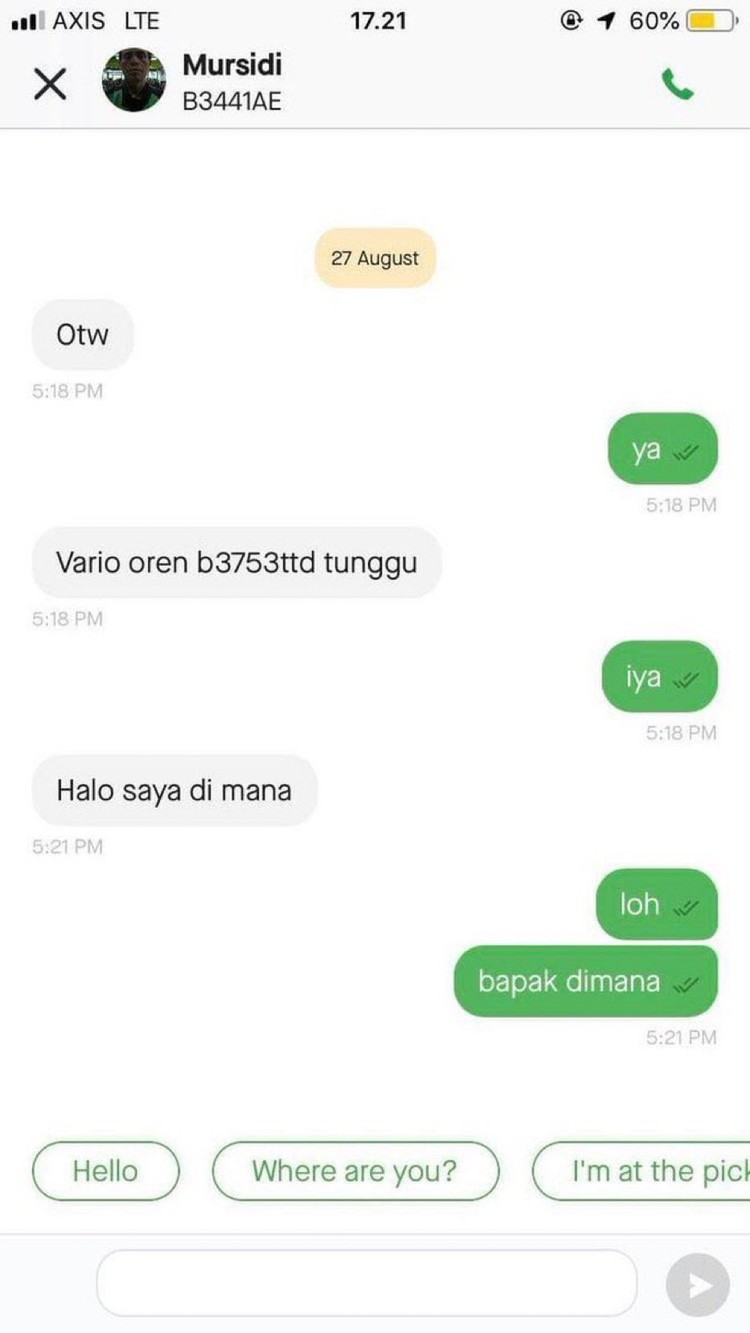 Chat Kocak Ojol