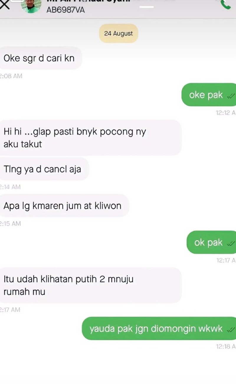 Chat Kocak Ojol