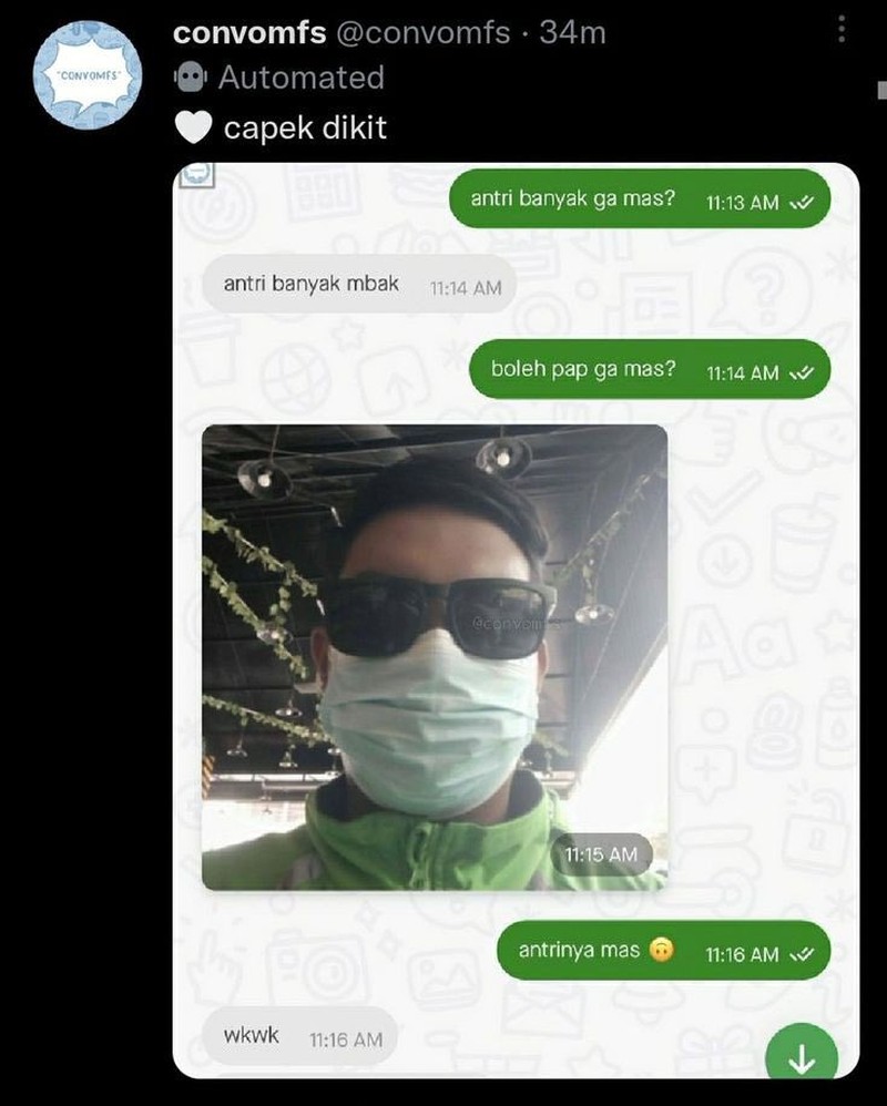 Chat Kocak Ojol