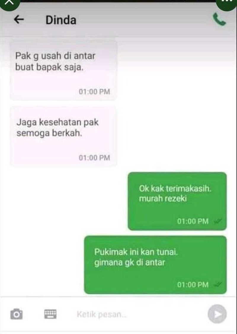 Chat Kocak Ojol