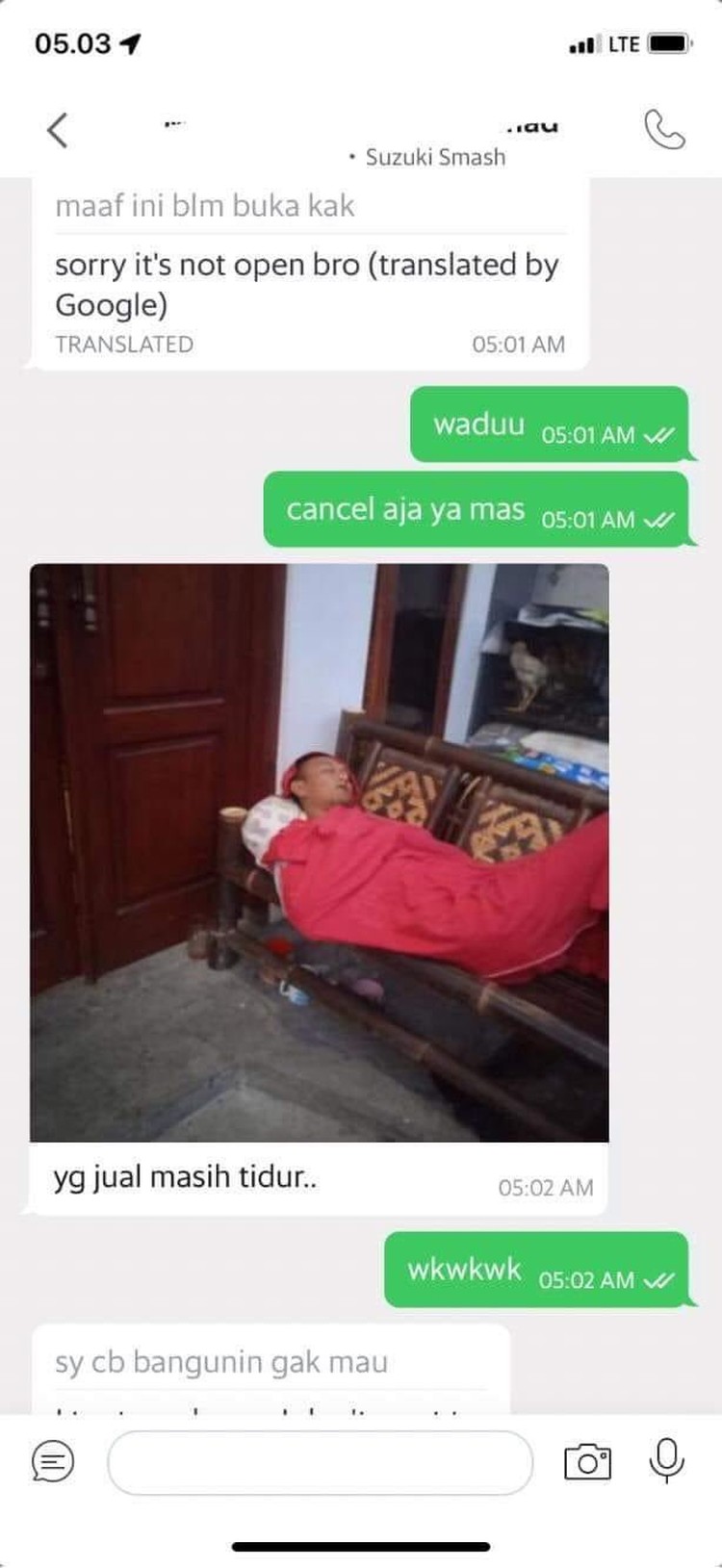 Chat Kocak Ojol
